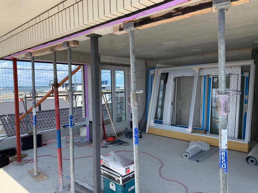 Einbau der Fensterelemente